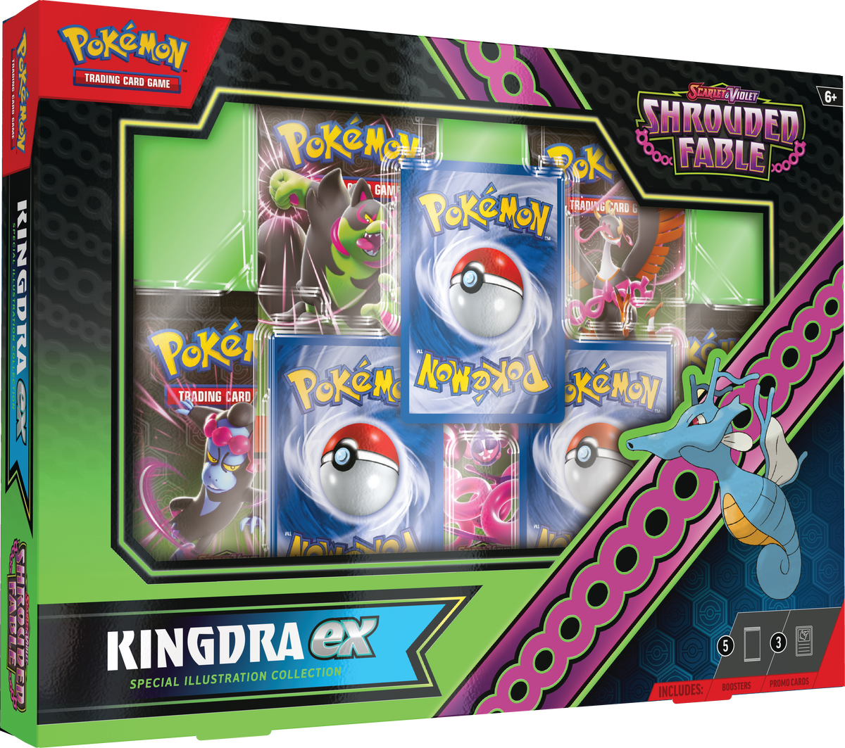 Pokemon TCG: SV6.5 Shrouded Fable EX Special Collection “Greninja & Kingdra EX”-Kingdra EX-The Pokémon Company International-Ace Cards & Collectibles