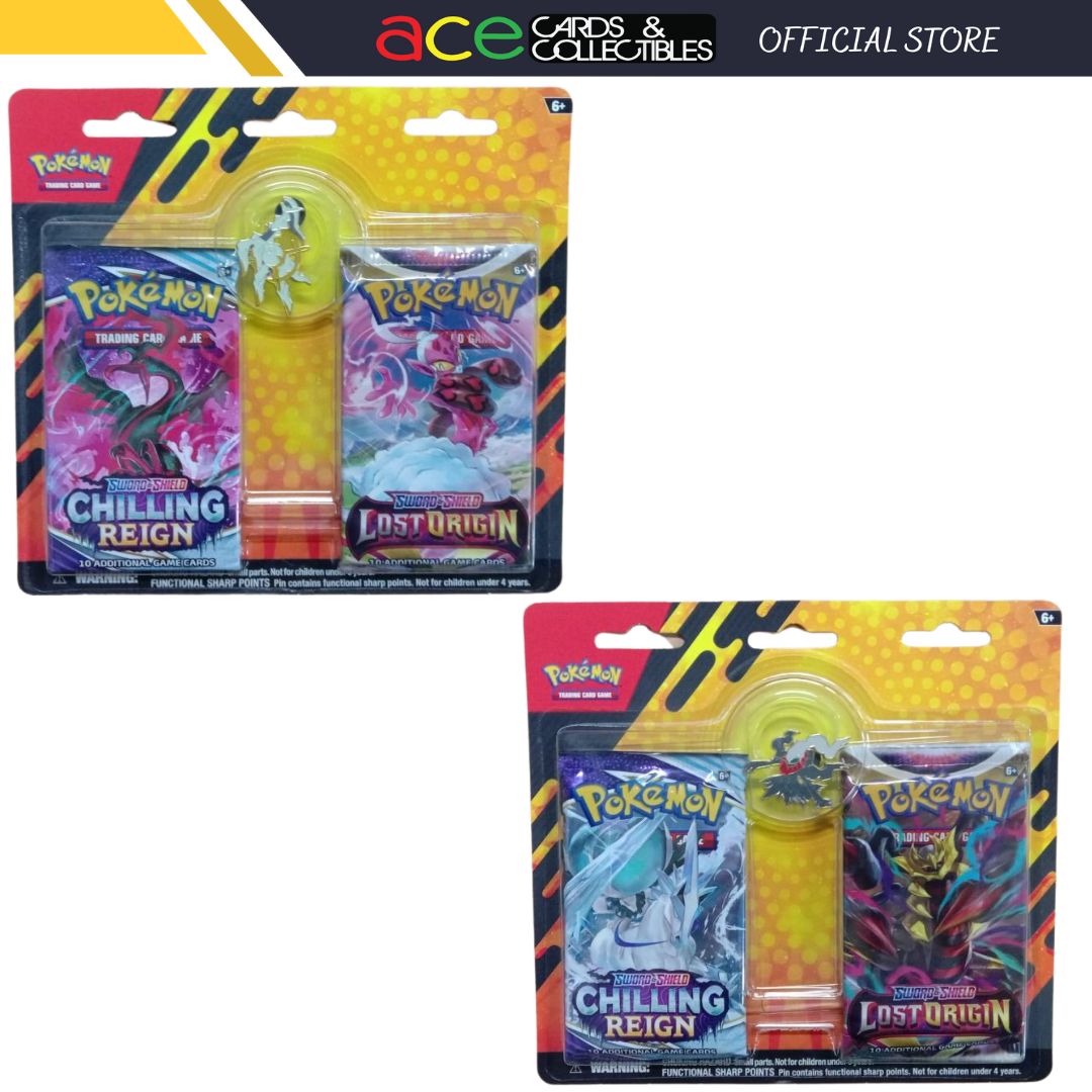 Pokemon TCG: SWSH 2 Packs Pin Blister Double Wide-Both-Design-The Pokémon Company International-Ace Cards &amp; Collectibles