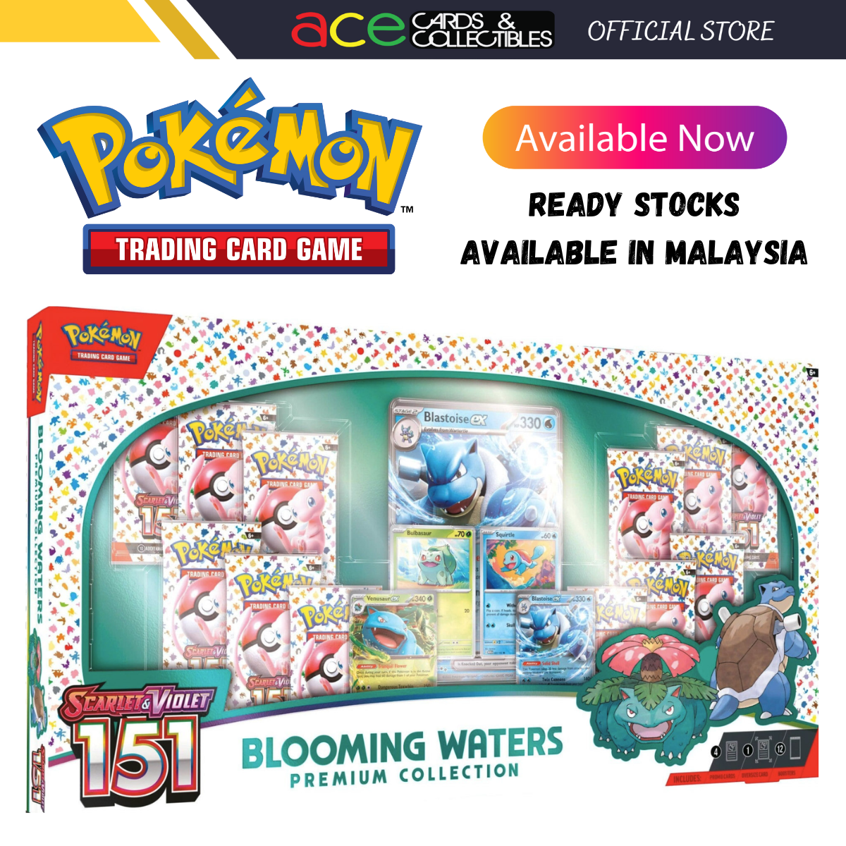 Pokemon TCG: Scarlet & Violet 151 SV3.5 Blooming Waters Premium Collection-The Pokémon Company International-Ace Cards & Collectibles