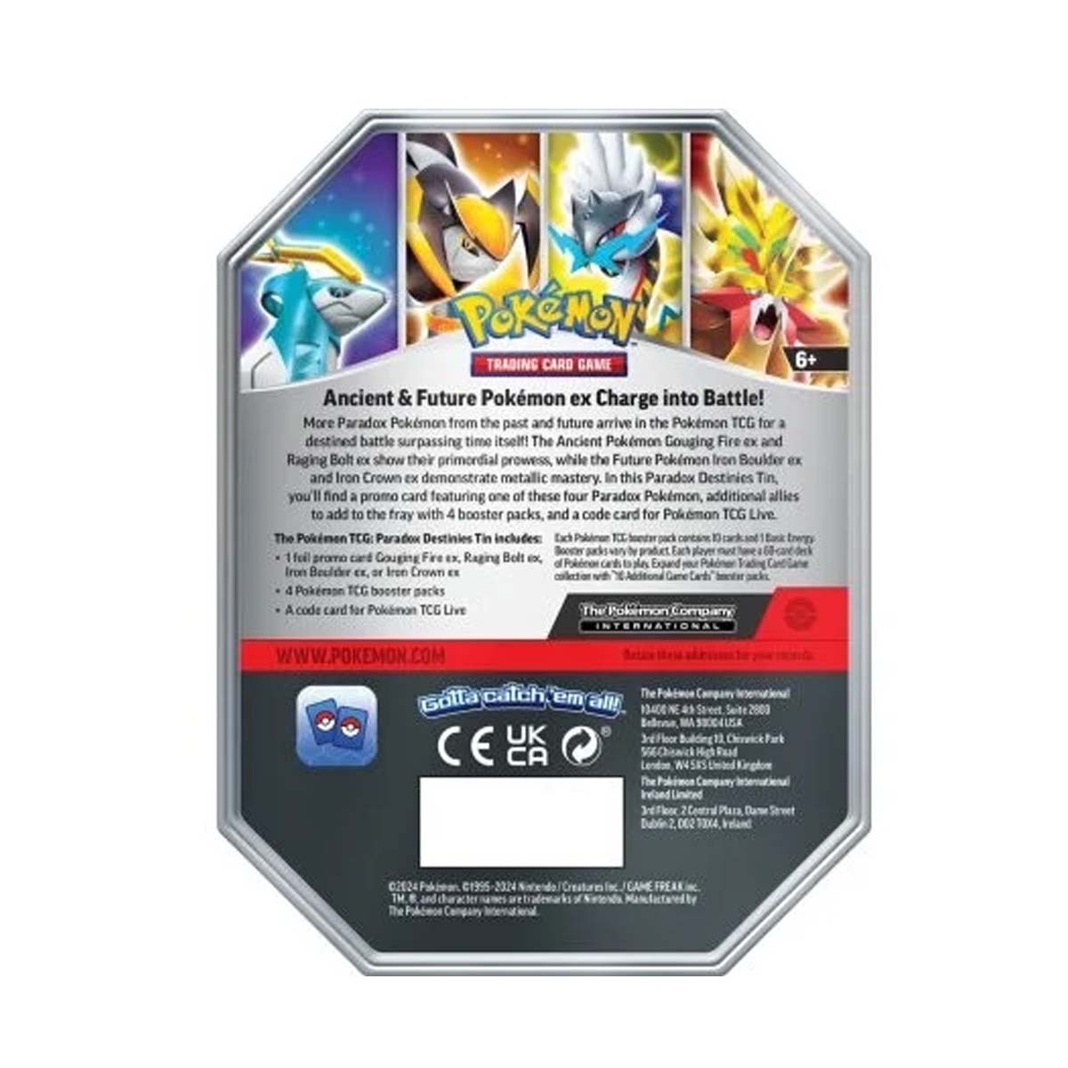 Pokemon TCG: Scarlet &amp; Violet Paradox Destinies - Fall Ex Tins 2024 (4 Booster)-Set Of 4-The Pokémon Company International-Ace Cards &amp; Collectibles