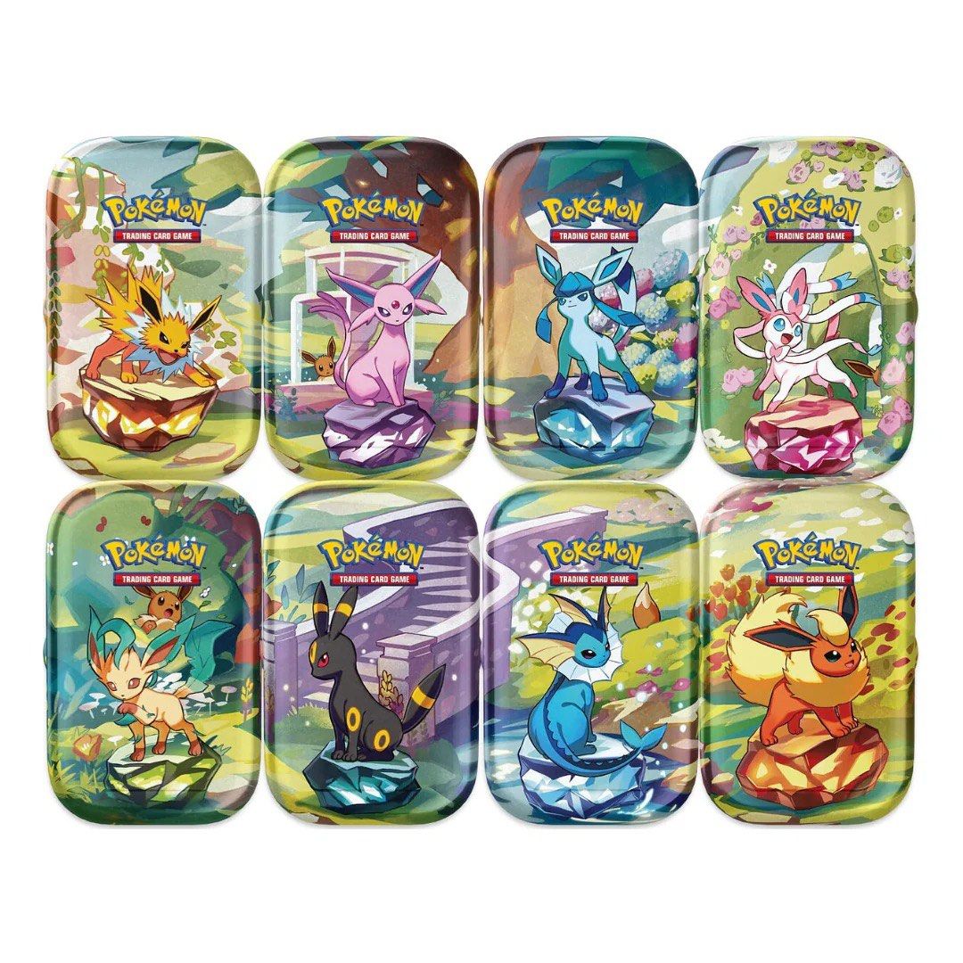 Pokemon TCG: Scarlet & Violet Prismatic Evolution SV8.5 Mini Tins-Whole Set (8pcs)-The Pokémon Company International-Ace Cards & Collectibles