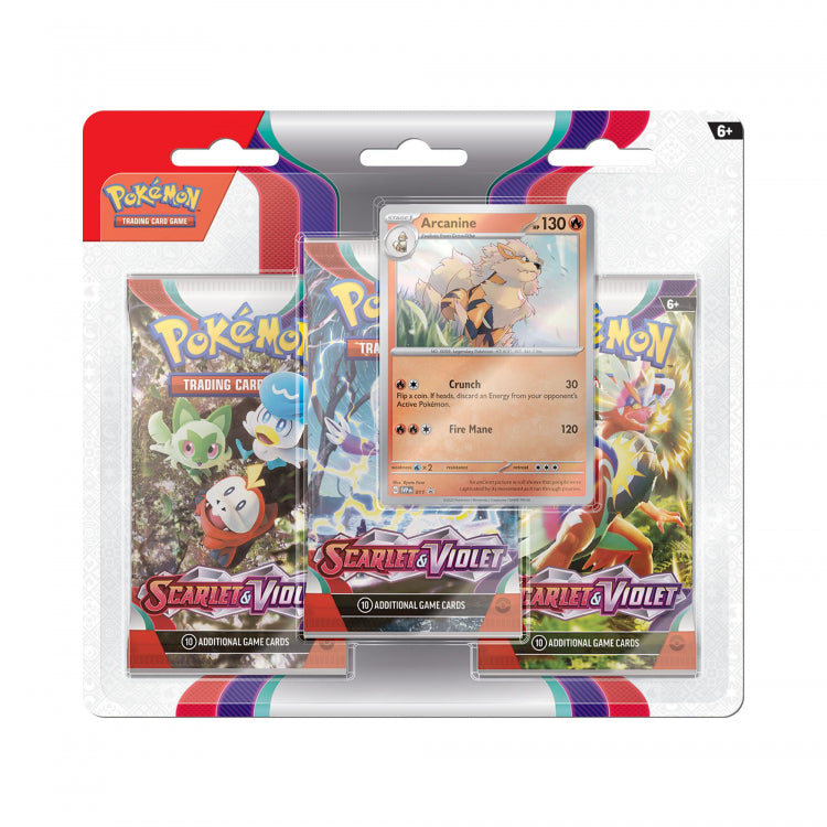 Pokemon TCG: Scarlet &amp; Violet SV1 3 Packs Blister [Arcanine / Dondozo]-Arcanine-The Pokémon Company International-Ace Cards &amp; Collectibles