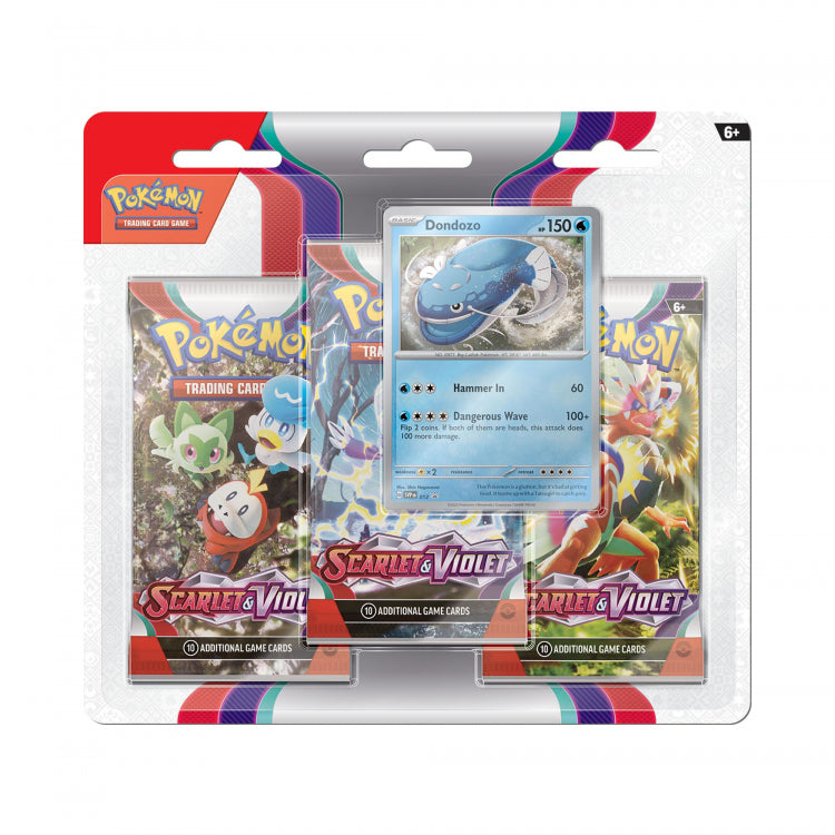 Pokemon TCG: Scarlet &amp; Violet SV1 3 Packs Blister [Arcanine / Dondozo]-Dondozo-The Pokémon Company International-Ace Cards &amp; Collectibles