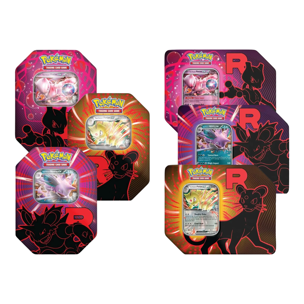 Pokemon TCG: Scarlet & Violet SV10 Destined Rivals Fall Ex Tins 2025-Mewtwo (4packs)-The Pokémon Company International-Ace Cards & Collectibles