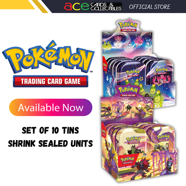 Pokemon TCG: Scarlet & Violet Series Mini Tins Paldean Fates / Shrouded Fable (Sealed Set of 10 Tins)-Paldean Fates-The Pokémon Company International-Ace Cards & Collectibles