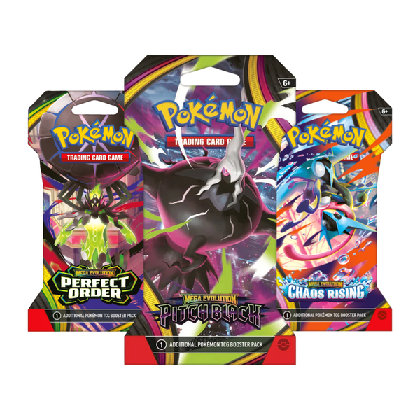 Pokemon TCG: Sleeved Booster [Pitch Black ME05/Chaos Rising ME04/Perfect Order ME03]-Pitch Black-The Pokémon Company International-Ace Cards & Collectibles