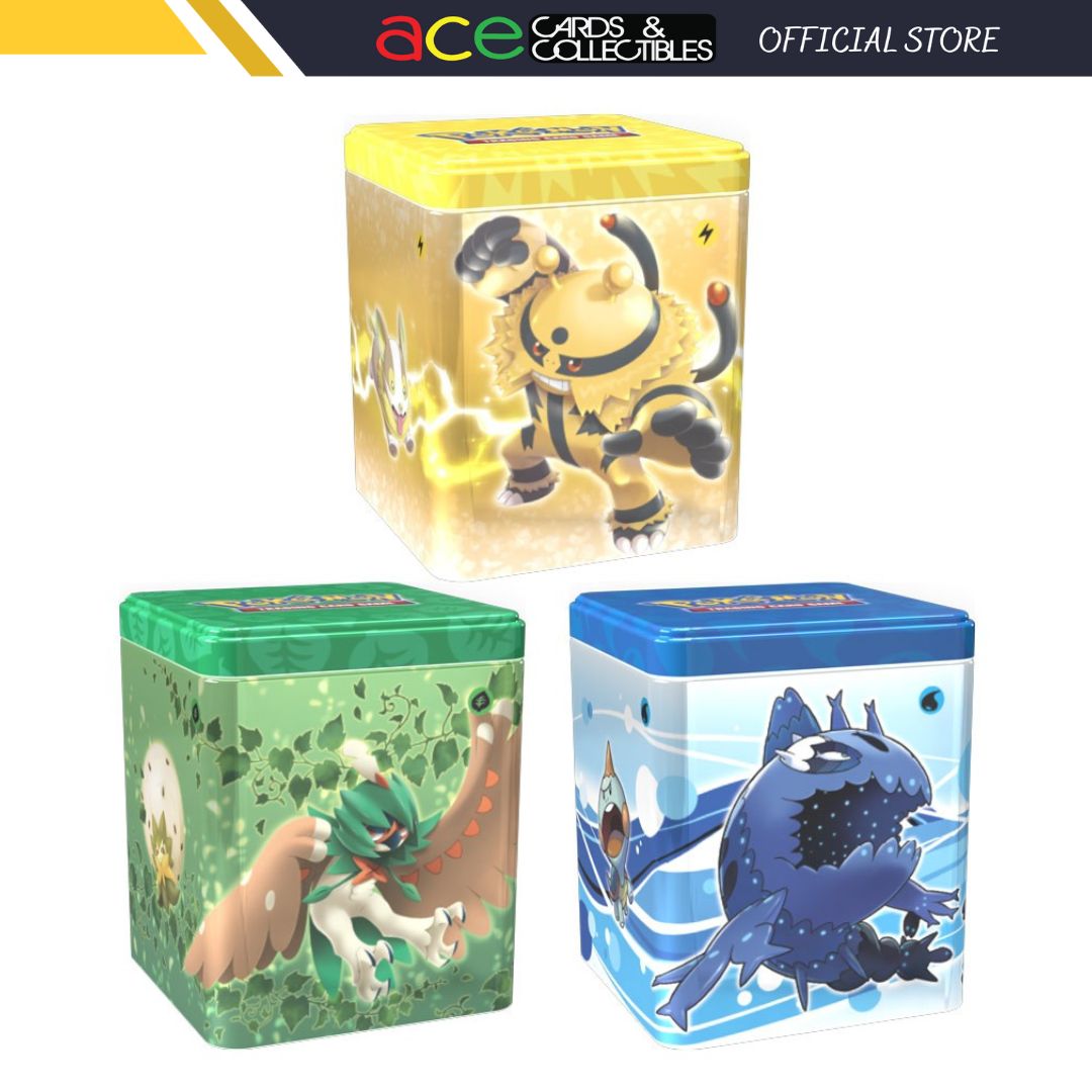 Pokemon TCG: Stacking Tin ( Grass / Water / Lightning )-Set Of 3-The Pokémon Company International-Ace Cards &amp; Collectibles