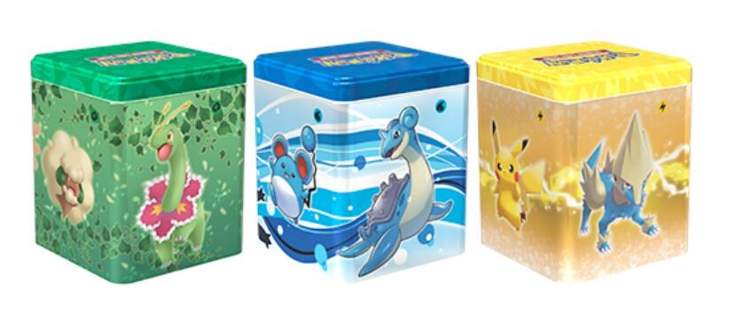 Pokemon TCG: Stacking Tin ( Grass / Water / Lightning )-Stacking Tin Grass-The Pokémon Company International-Ace Cards &amp; Collectibles