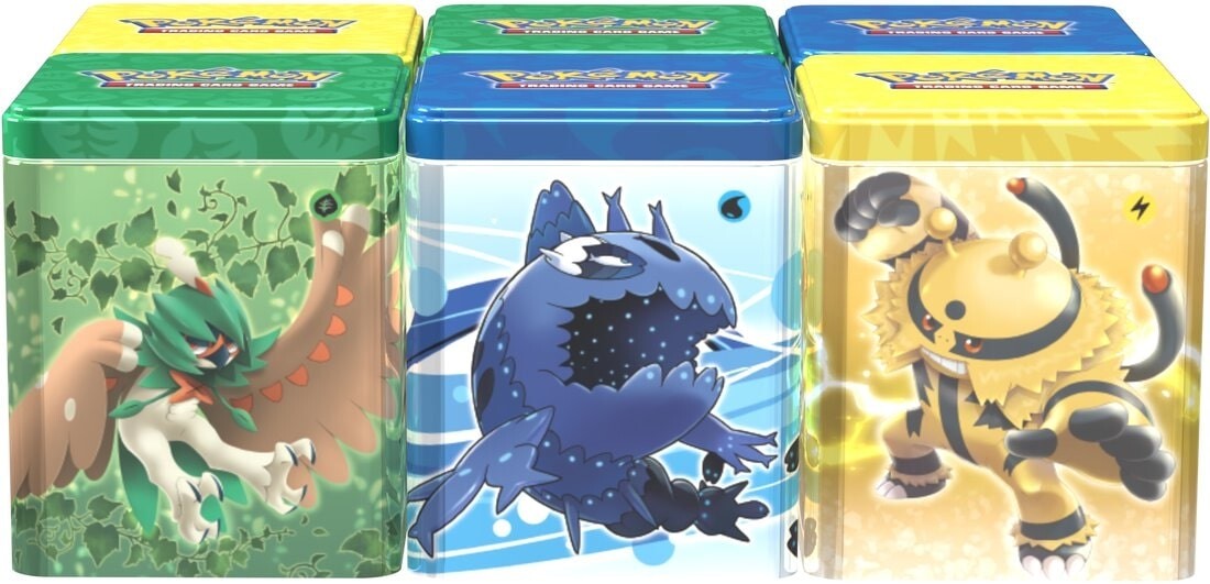Pokemon TCG: Stacking Tin ( Grass / Water / Lightning )-Stacking Tin Grass-The Pokémon Company International-Ace Cards &amp; Collectibles