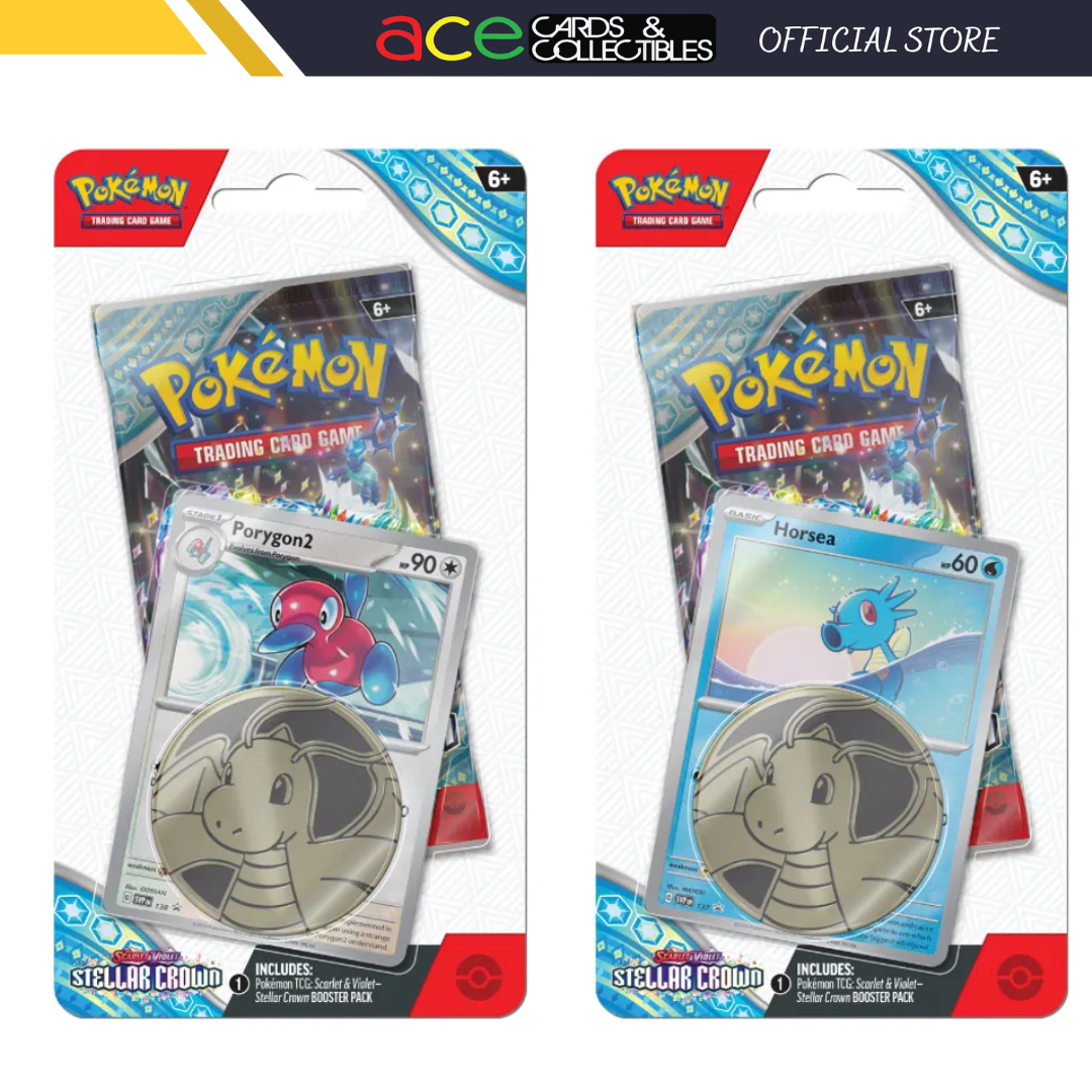 Pokemon TCG: Stella Crown SV7 Checklane Blister [Porygon2/Horsea]-Both Design-The Pokémon Company International-Ace Cards & Collectibles
