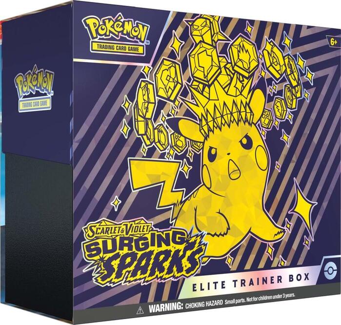 Pokmon TCG: Surging Sparks SV8 Booster Box/Half Booster/Elite Trainer - Ace Cards Sdn Bhd Pokmon TCG: Surging Sparks SV8 Booster Box/Half Booster/Elite Trainer - Ace Cards Sdn Bhd