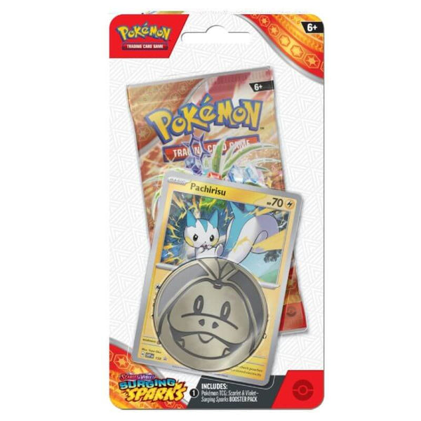 Pokémon TCG: Surging Sparks SV8 Booster Pack / Sleeved Booster / Checklane Blister / 3 Packs Blister-Checklane Pachirisu-The Pokémon Company International-Ace Cards &amp; Collectibles