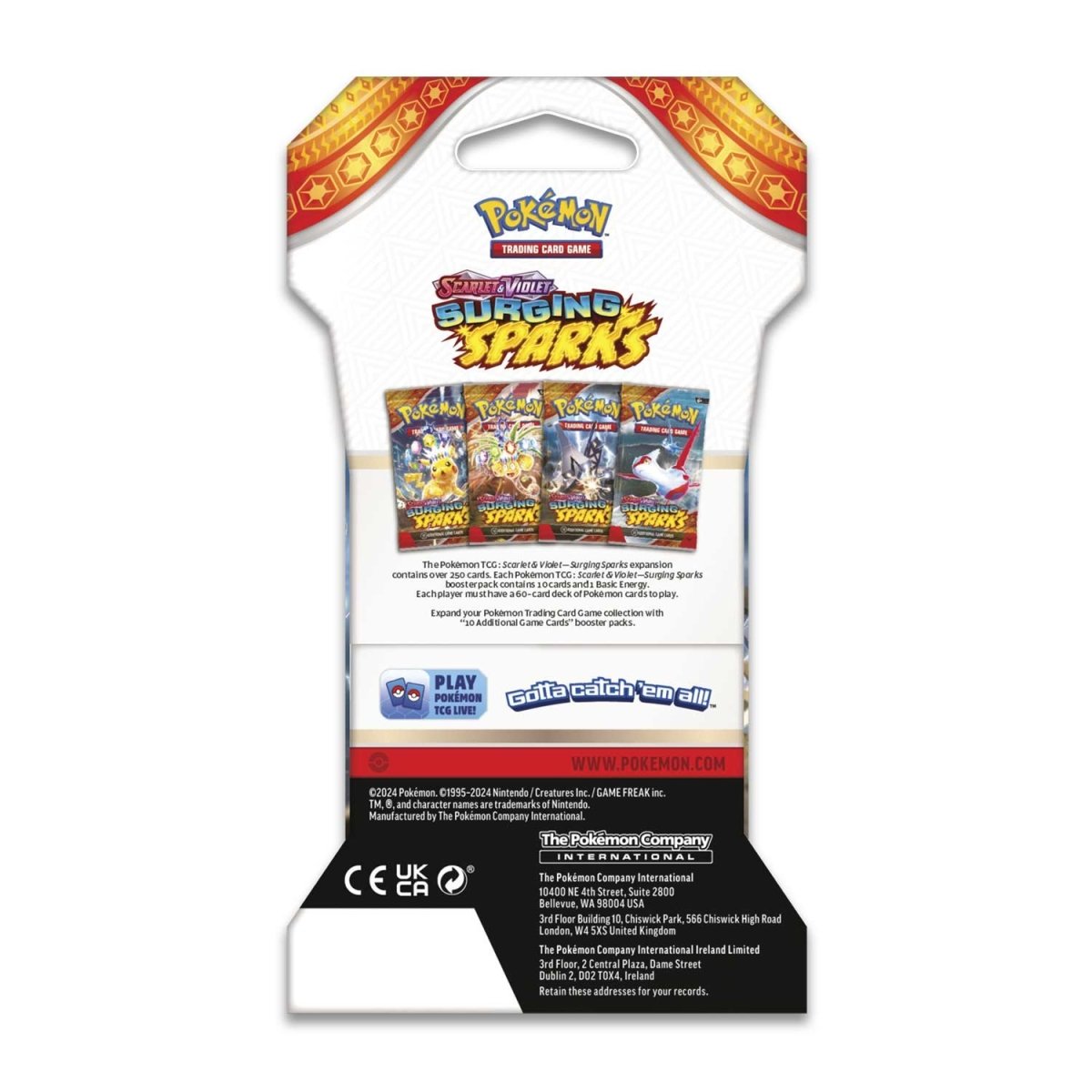 Pokémon TCG: Surging Sparks SV8 Sleeved Booster-The Pokémon Company International-Ace Cards &amp; Collectibles