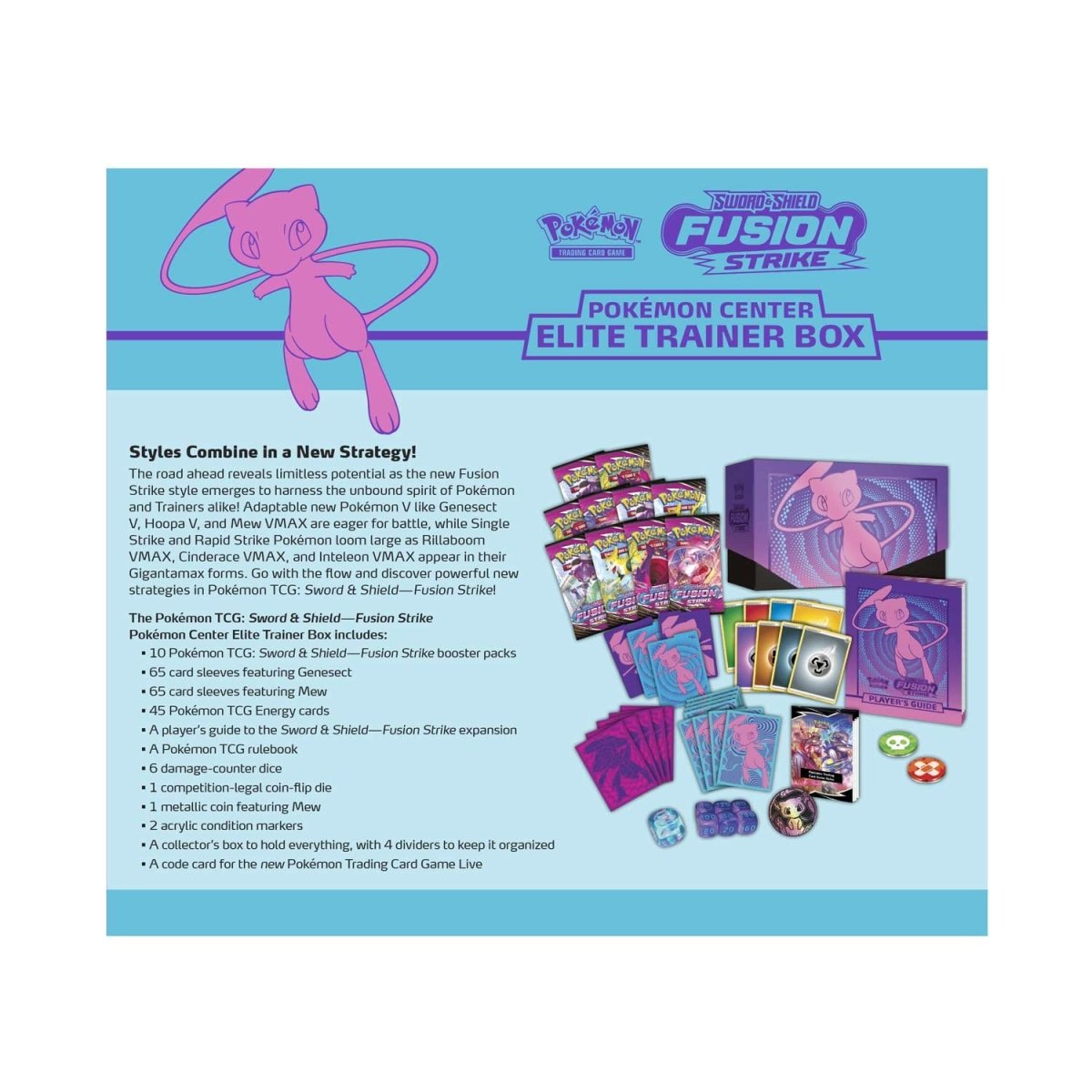 Pokemon TCG: Sword &amp; Shield SS08 Fusion Strike Pokemon Center Elite Trainer Box-The Pokémon Company International-Ace Cards &amp; Collectibles