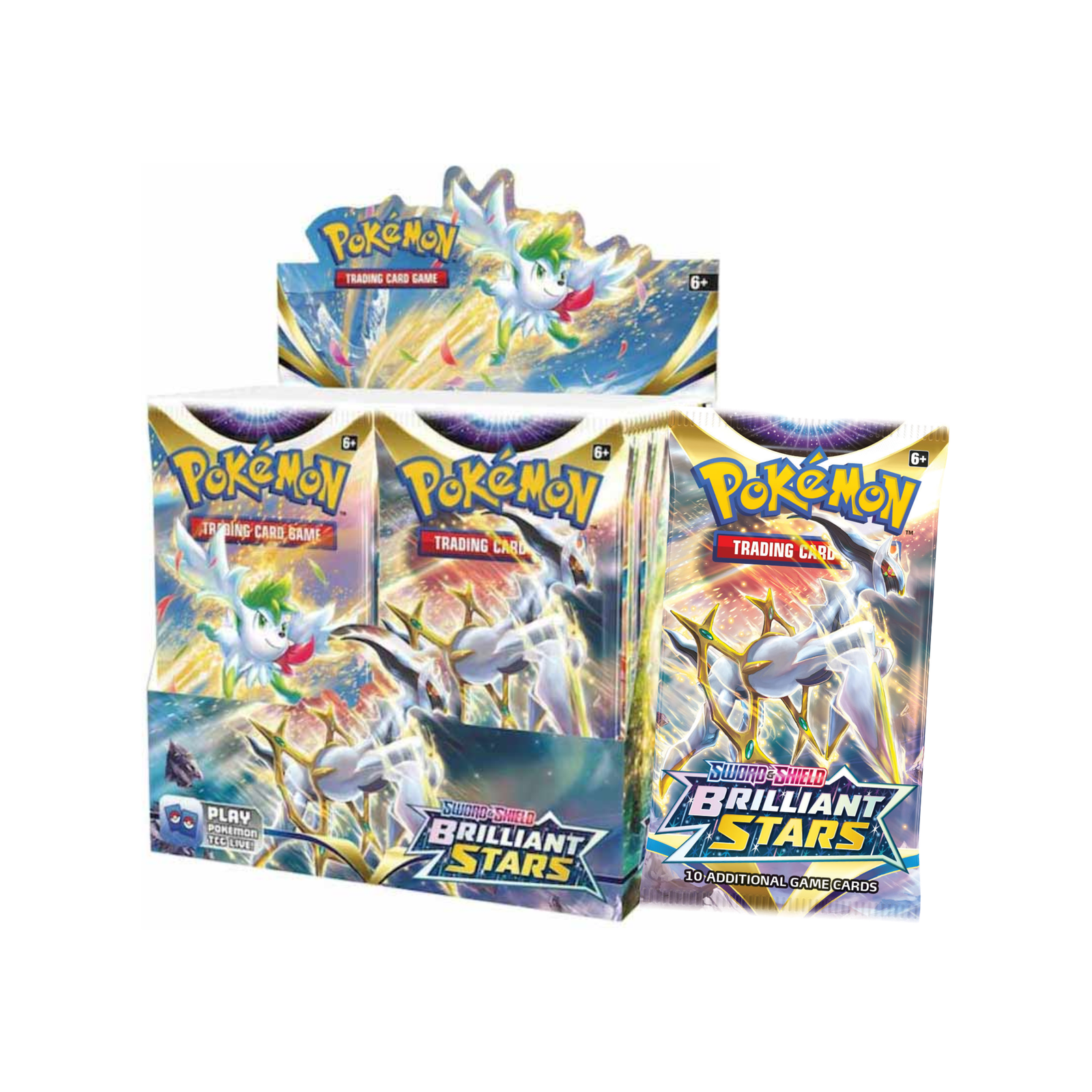 Pokemon TCG: Sword & Shield SS09 Brilliant Stars Booster (Includes Acrylic Protector)-The Pokémon Company International-Ace Cards & Collectibles