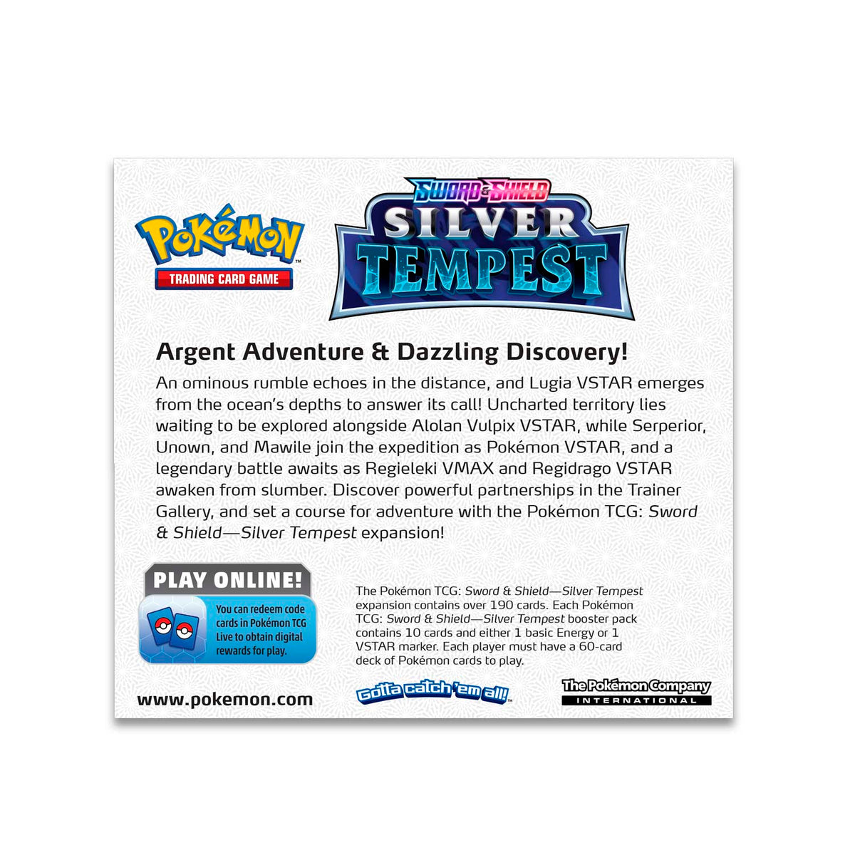 Pokemon TCG: Sword &amp; Shield SS12 Silver Tempest - Booster Box-The Pokémon Company International-Ace Cards &amp; Collectibles