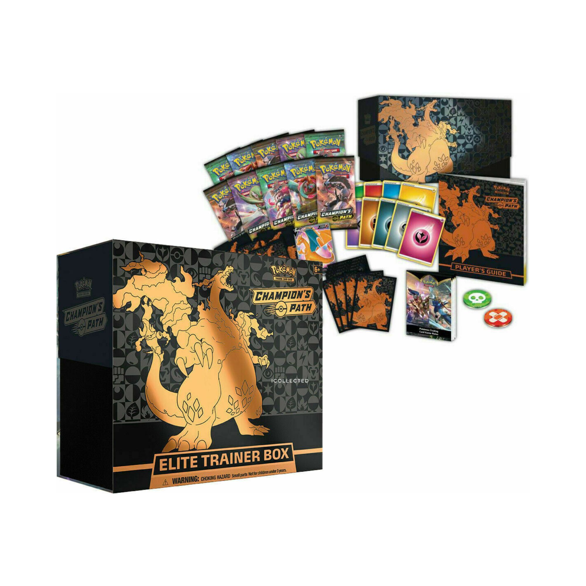 pokemon champion's path card packs TCG: Sword Shield SWSH 3.5 Elite Trainer Box ( Color:Celeste Poketcg pokemon booster pack Each Pokmon TCG Stainless Token Complete Set