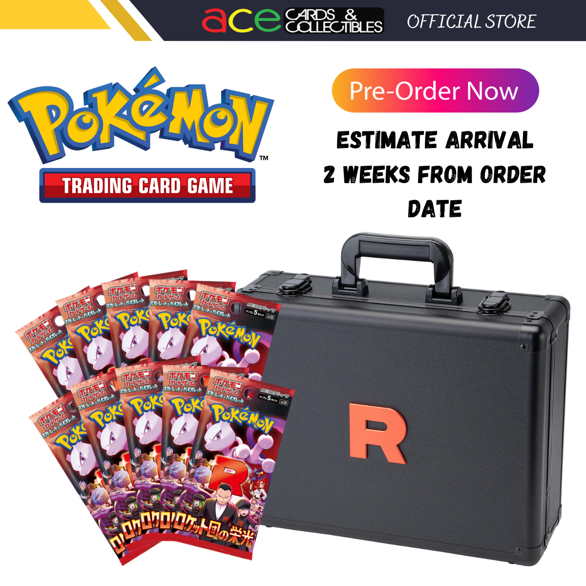 [Pre-Order] Pokemon TCG: The Glory of Team Rocket SV10 Attache Case with Packs