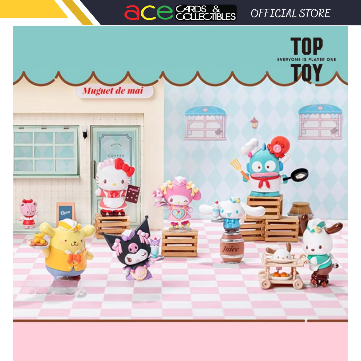 TOP TOY x Sanrio Family Roller Skating Western Restaurant Series Blind Box-Single Box (Random)-TopToy-Ace Cards & Collectibles