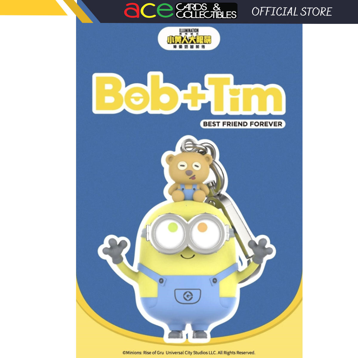 TOPTOY x Minions Bob+Tim Keychain Best Friend Forever Series-Single Box (Random)-TopToy-Ace Cards &amp; Collectibles