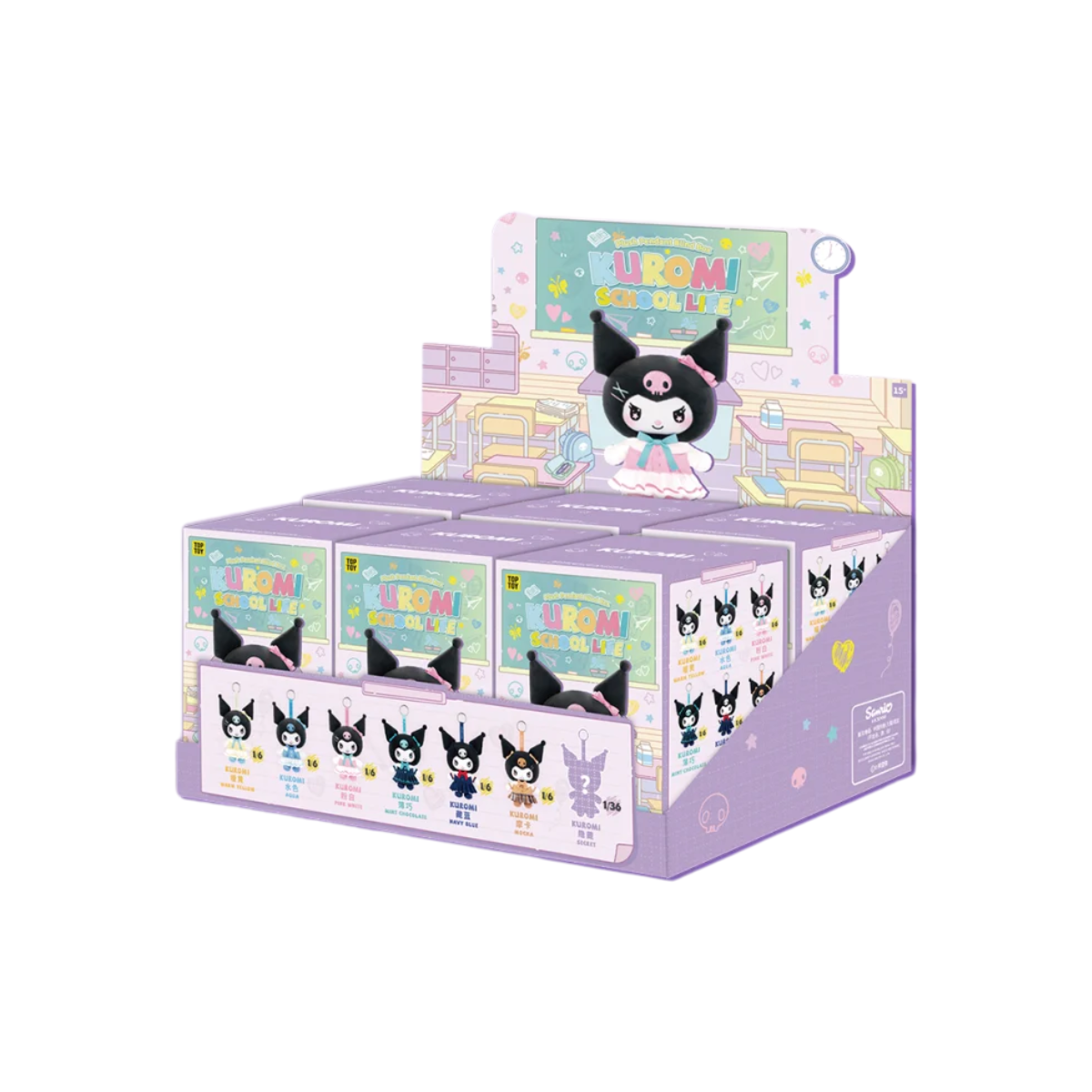TOPTOY x Sanrio Kuromi School Life Series Plush Pendant Blind Box-Whole Box (6pcs)-TopToy-Ace Cards & Collectibles