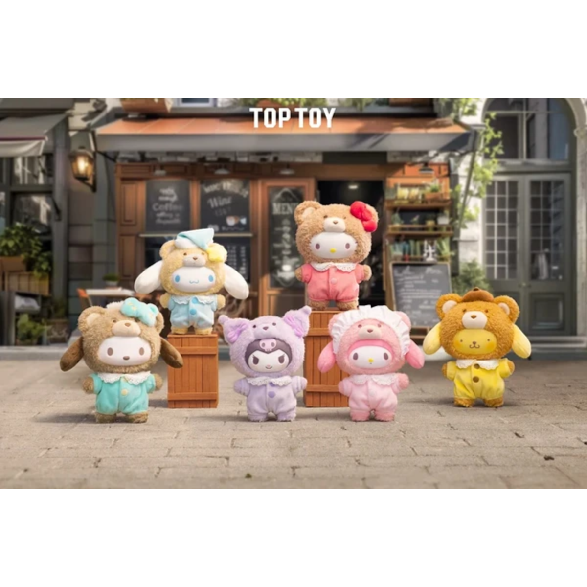 TopToy x New Sanrio Latte Plush Blind Box-Single Box (Random)-TopToy-Ace Cards &amp; Collectibles