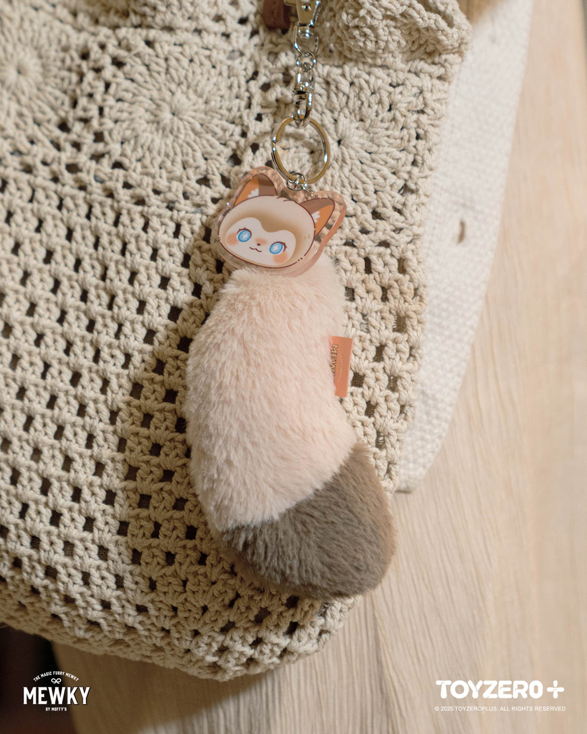 Moffy's Mewky Magical Side Product Merchandise Series-Keychain (White Cat)-ToyZeroPlus-Ace Cards & Collectibles