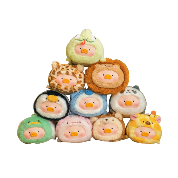 ToyZeroPlus Lulu The Piggy Animal Party V2 Stick together PVC Face Plush Keychain-Single Box (Random)-ToyZeroPlus-Ace Cards & Collectibles