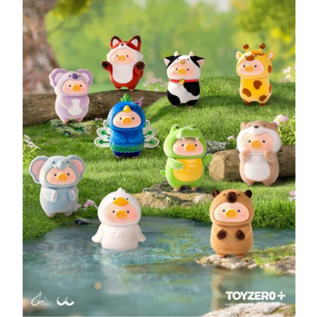 ToyZeroPlus Lulu The Piggy PVC Animal Party Series-Display Box (8pcs)-ToyZeroPlus-Ace Cards & Collectibles