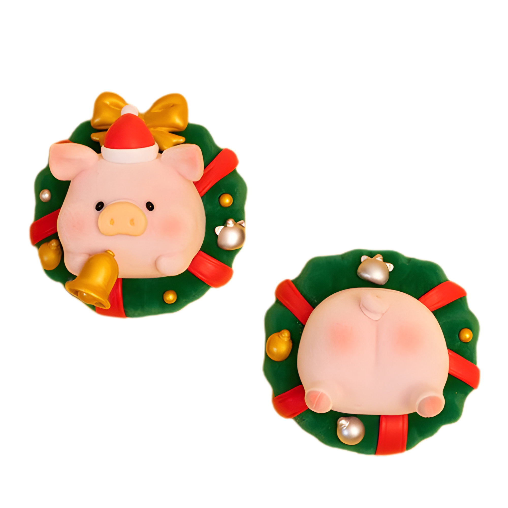 ToyZeroPlus x LuLu The Piggy Christmasland "Christmas Wreath 3D Magnet"-ToyZeroPlus-Ace Cards & Collectibles
