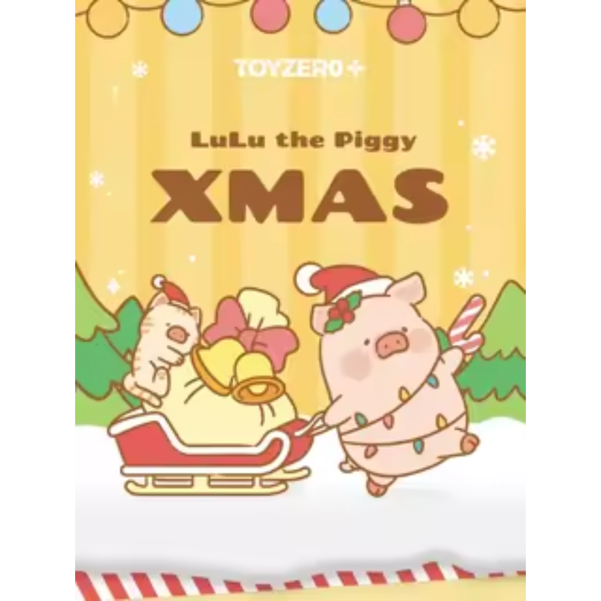 ToyZeroPlus x LuLu the Piggy Christmas - Plush Keychain-Reindeer Lu-ToyZeroPlus-Ace Cards & Collectibles