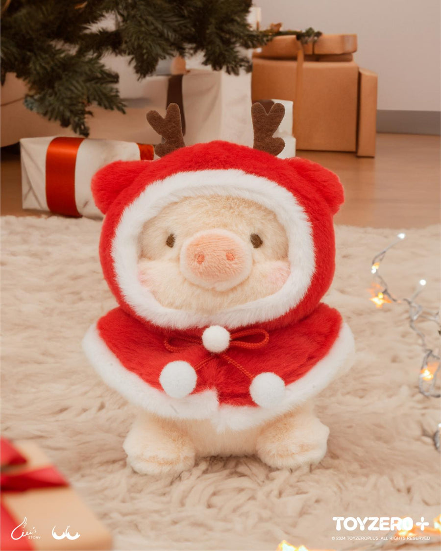 ToyZeroPlus x LuLu the Piggy Christmas - Plush Keychain-Reindeer Lu-ToyZeroPlus-Ace Cards & Collectibles