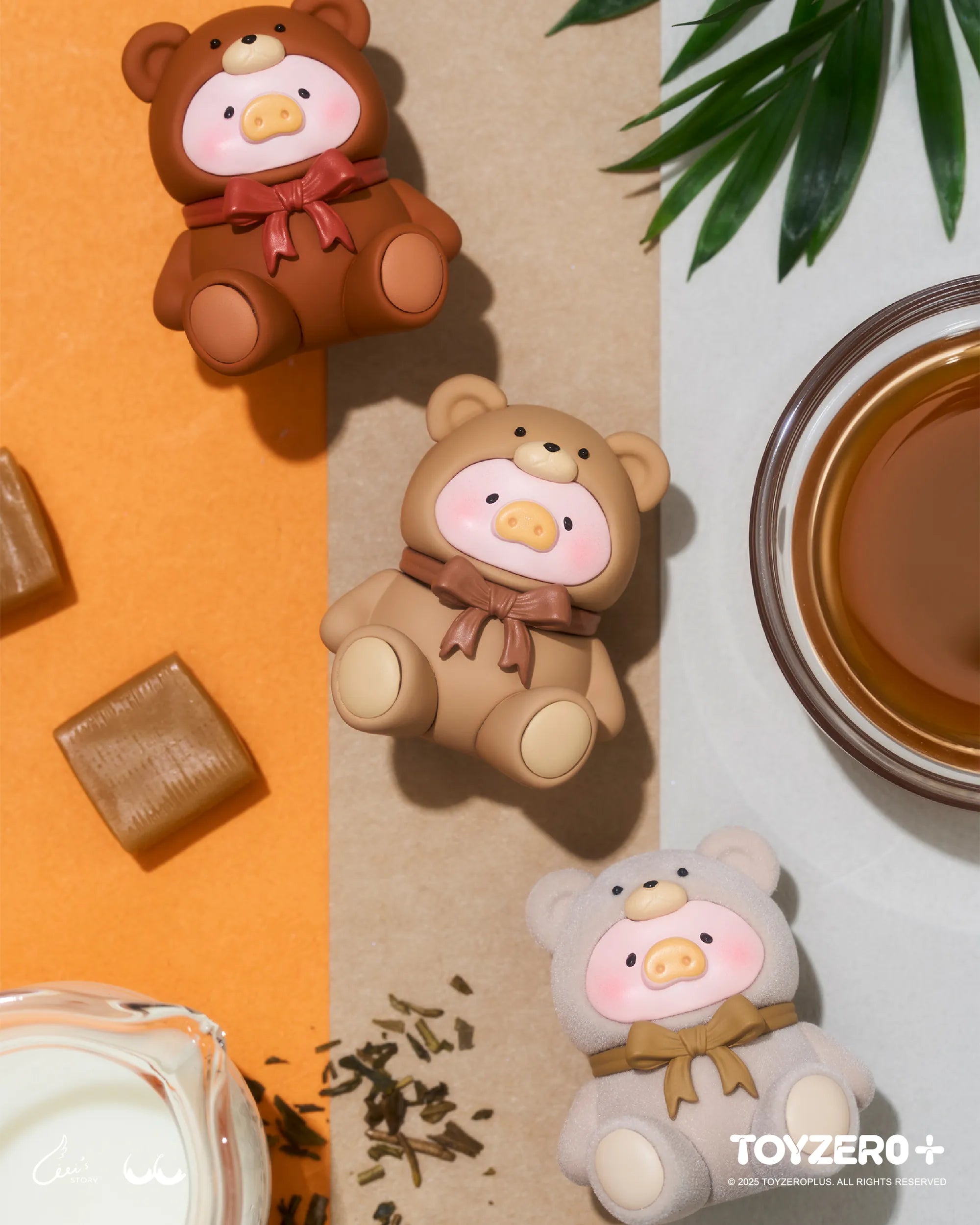 ToyZeroPlus x LuLu the Piggy Limited Edition "Tiny Teddy (Milk Tea Series)"-ToyZeroPlus-Ace Cards & Collectibles