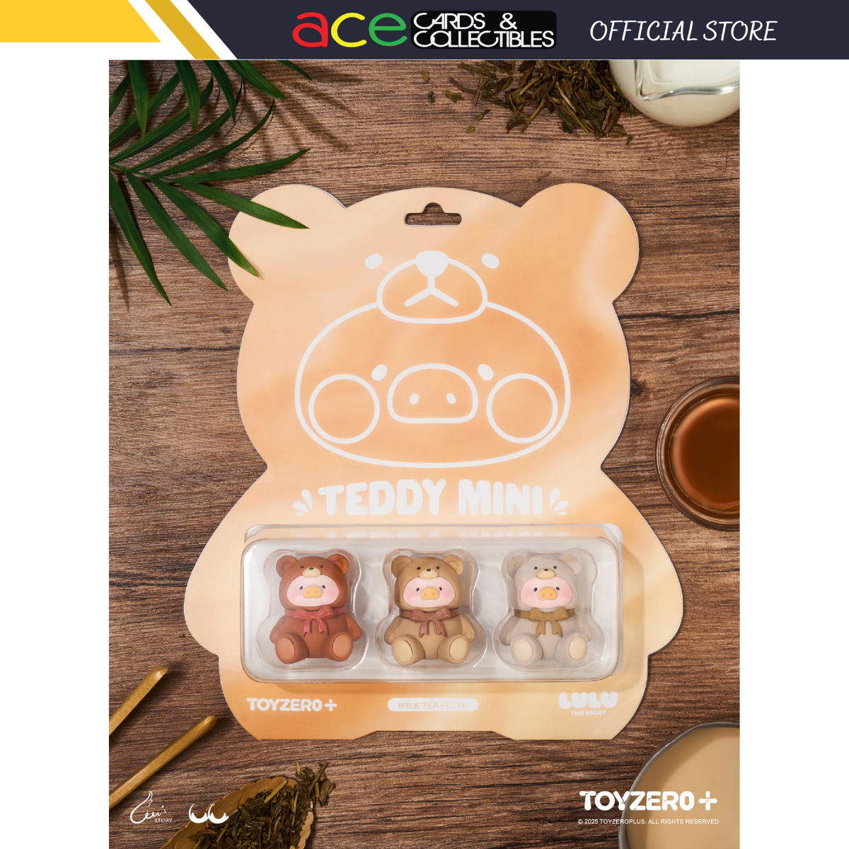 ToyZeroPlus x LuLu the Piggy Limited Edition "Tiny Teddy (Milk Tea Series)"-ToyZeroPlus-Ace Cards & Collectibles
