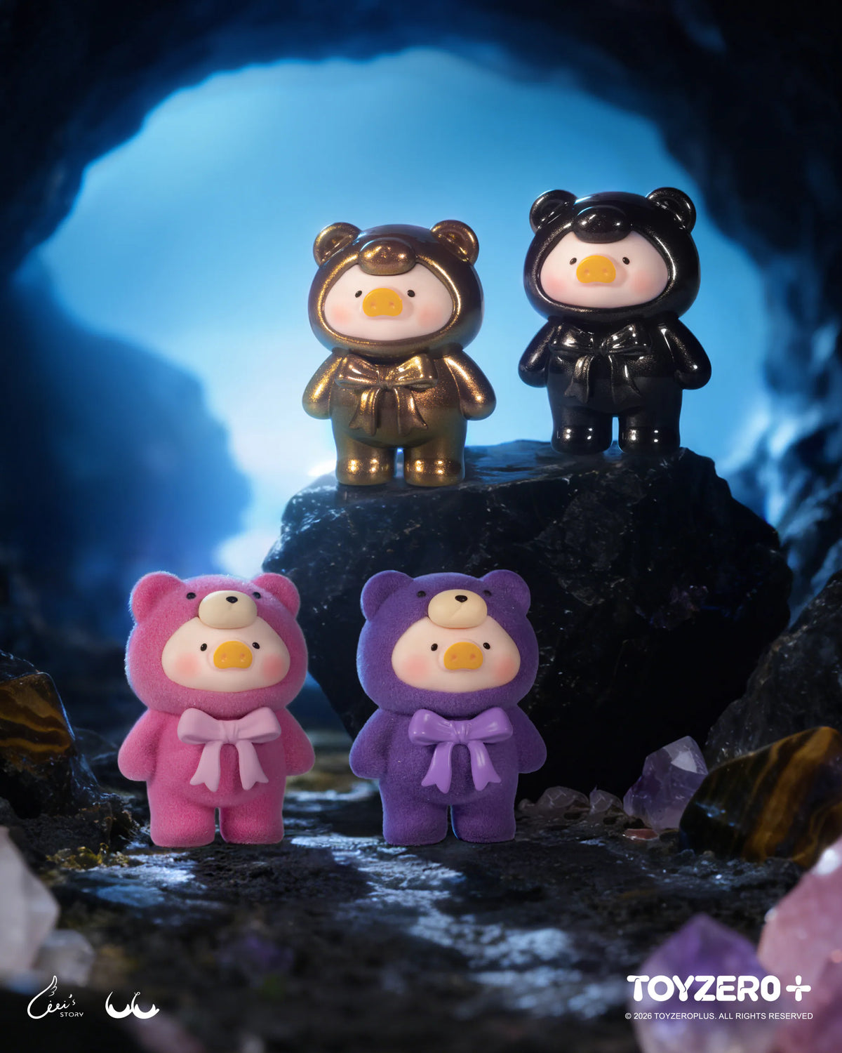 ToyZeroPlus x LuLu The Piggy The Canned Pig Teddy Mini Ore Mining Series-Single Box (Random)-ToyZeroPlus-Ace Cards & Collectibles