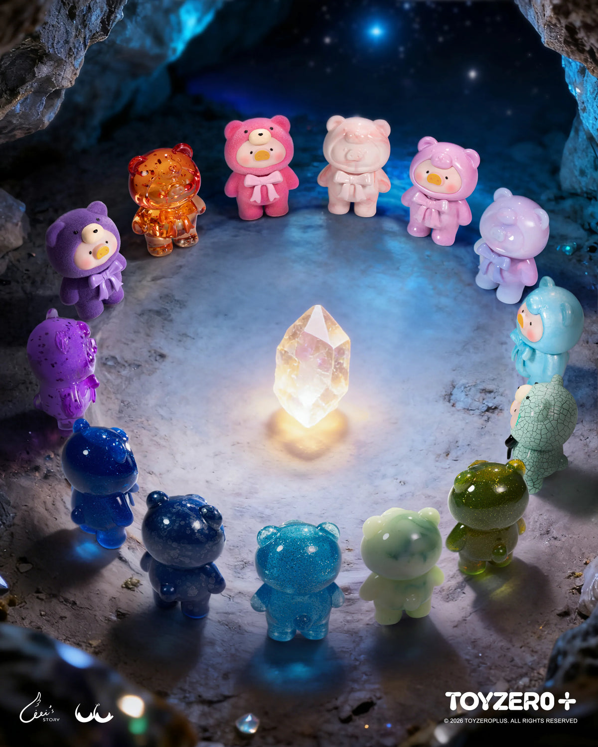 ToyZeroPlus x LuLu The Piggy The Canned Pig Teddy Mini Ore Mining Series-Whole Box (20pcs)-ToyZeroPlus-Ace Cards & Collectibles