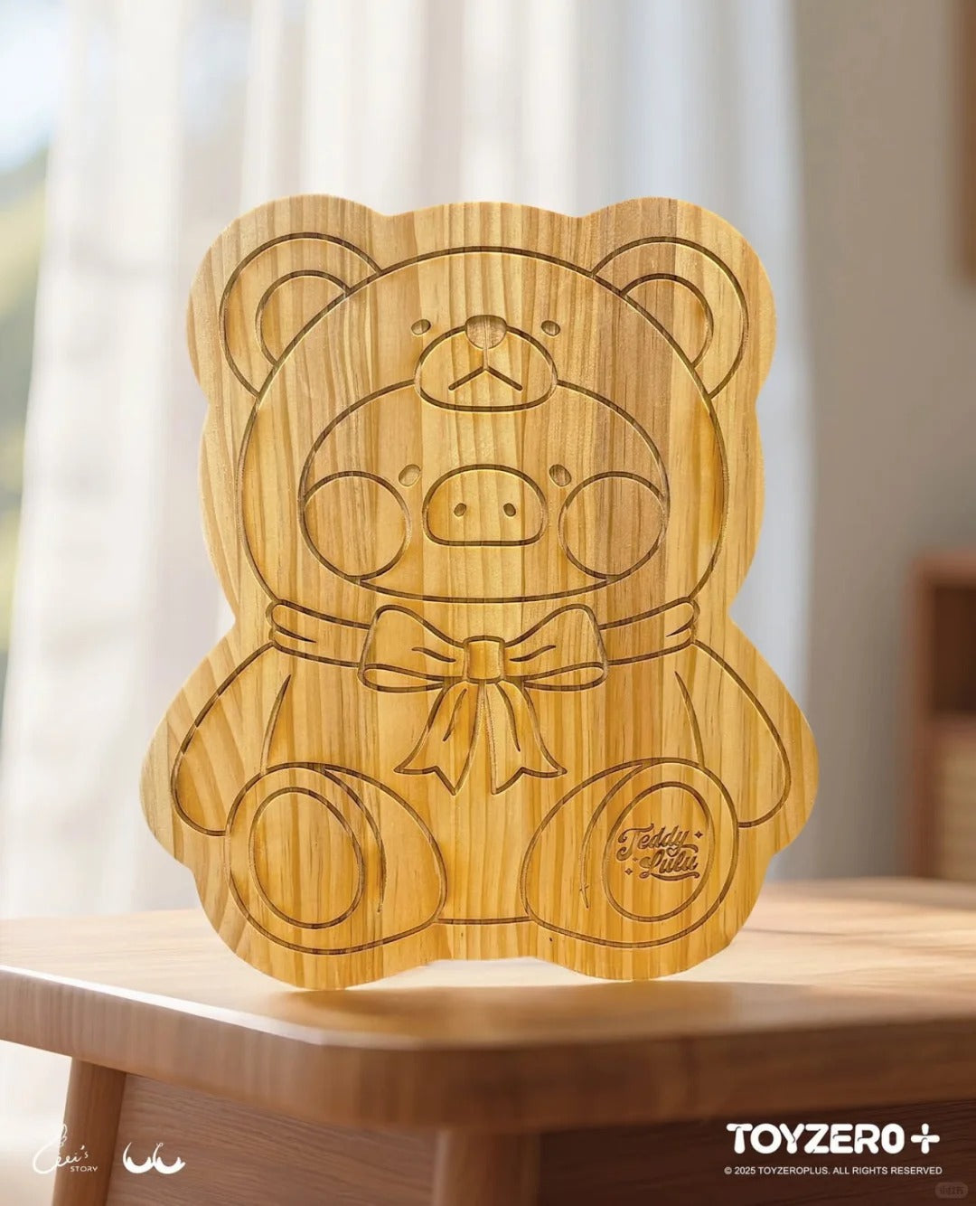 ToyZeroPlus x LuLu the Piggy "Tiny Teddy Wooden Display Stand"-ToyZeroPlus-Ace Cards & Collectibles