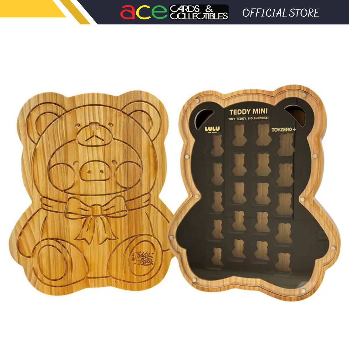 ToyZeroPlus x LuLu the Piggy "Tiny Teddy Wooden Display Stand"-ToyZeroPlus-Ace Cards & Collectibles