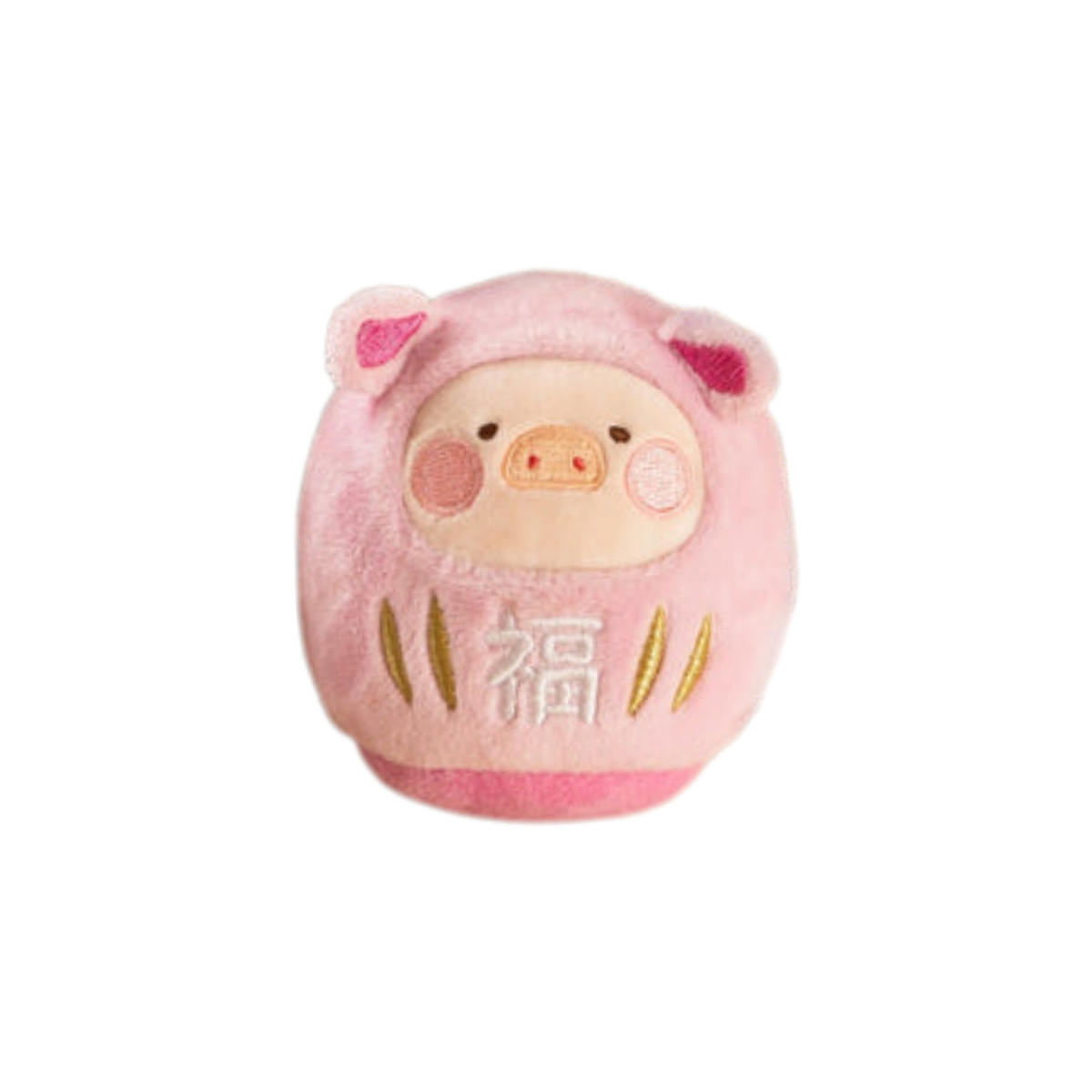 ToyZeroPlus x Lulu Lucky Cat Series - Plush Keychain-Daruma (Pink)-ToyZeroPlus-Ace Cards & Collectibles