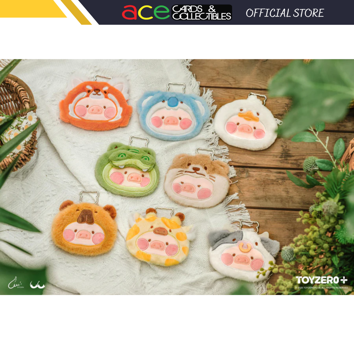 ToyZeroPlus x Lulu The Piggy "Animal Party" Plush Pouch Blind Box-Single Box (Random)-ToyZeroPlus-Ace Cards & Collectibles
