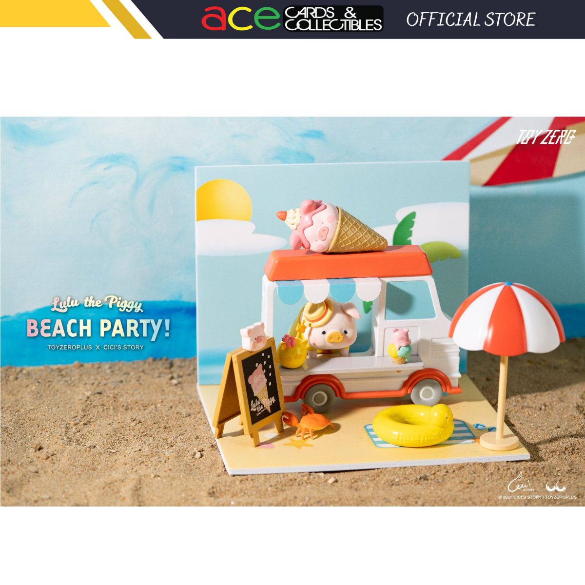 ToyZeroPlus x Lulu The Piggy "Beach Party Ice Cream Van Premium Set"-ToyZeroPlus-Ace Cards & Collectibles