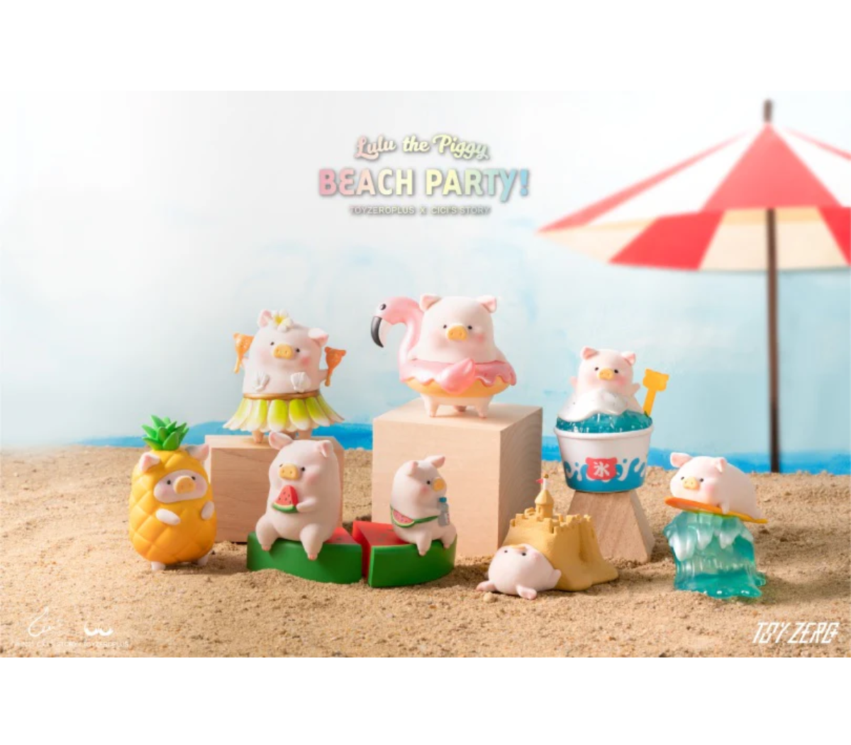 ToyZeroPlus x Lulu The Piggy Beach Party Series Blind Box-Single Box (Random)-ToyZeroPlus-Ace Cards & Collectibles