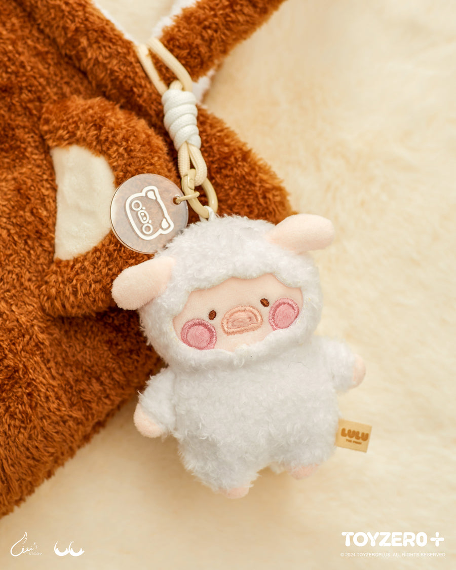 ToyZeroPlus x Lulu The Piggy Costume Series-Sheep (Keyring)-ToyZeroPlus-Ace Cards & Collectibles