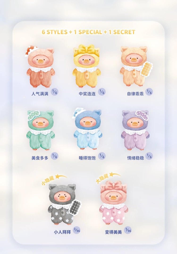 ToyZeroPlus x Lulu The Piggy "Dreaming Wonderland" Series Plush Keychain Blind Box-Single Box (Random)-ToyZeroPlus-Ace Cards & Collectibles