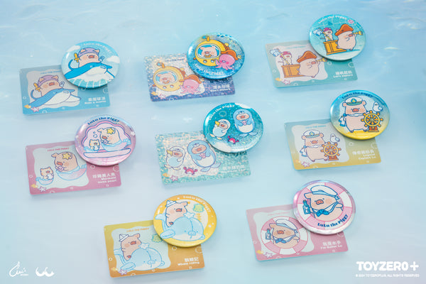 ToyZeroPlus x Lulu The Piggy Ocean Tinplate Badge (Random)-Single Pack (Random)-ToyZeroPlus-Ace Cards & Collectibles