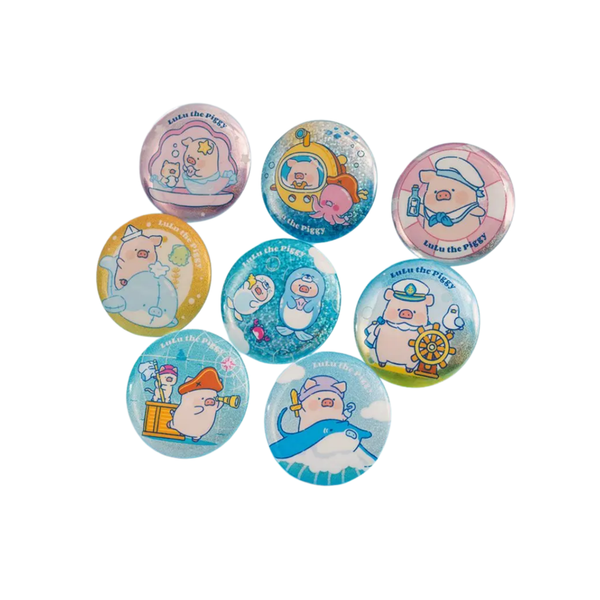 ToyZeroPlus x Lulu The Piggy Ocean Tinplate Badge (Random)-Single Pack (Random)-ToyZeroPlus-Ace Cards & Collectibles