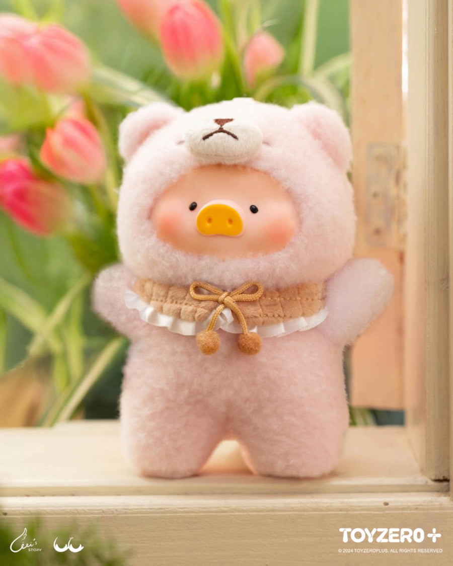 ToyZeroPlus x Lulu The Piggy Plush Keychain Vintage Teddy / Joyful Time Series-Teddy Lulu (1 Box)-ToyZeroPlus-Ace Cards &amp; Collectibles