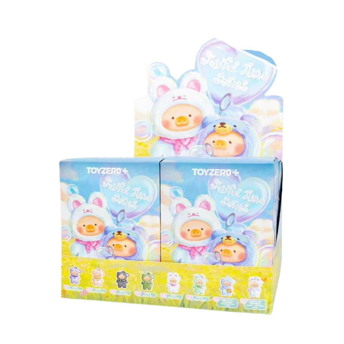 ToyZeroPlus x Lulu The Piggy Plush Keychain Vintage Teddy/Joyful Time Series-Lulu Joyful (1 Set)-ToyZeroPlus-Ace Cards & Collectibles