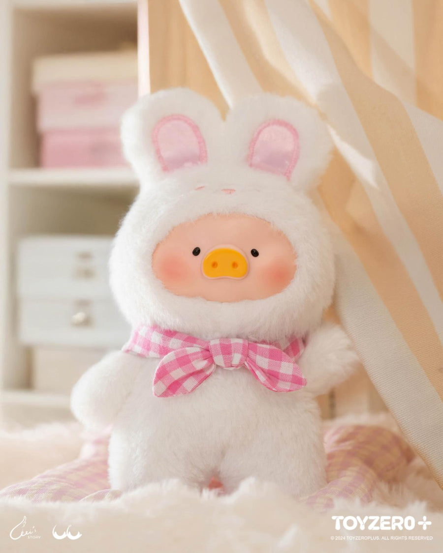 ToyZeroPlus x Lulu The Piggy Plush Keychain Vintage Teddy/Joyful Time Series-Teddy Lulu (1 Box)-ToyZeroPlus-Ace Cards & Collectibles