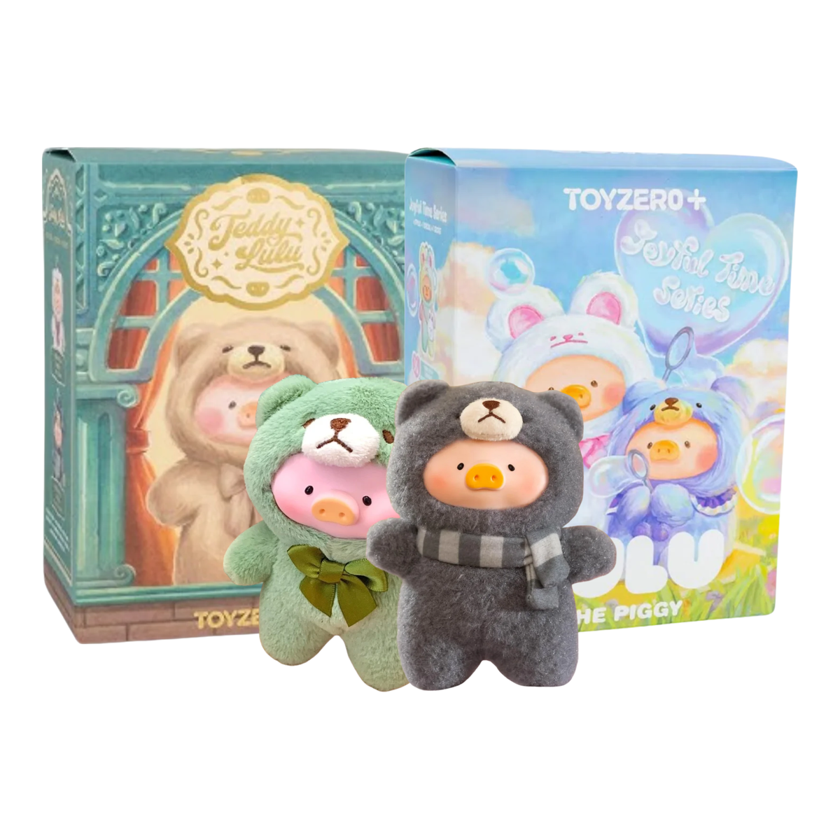 ToyZeroPlus x Lulu The Piggy Plush Keychain Vintage Teddy/Joyful Time Series-Teddy Lulu (1 Box)-ToyZeroPlus-Ace Cards & Collectibles